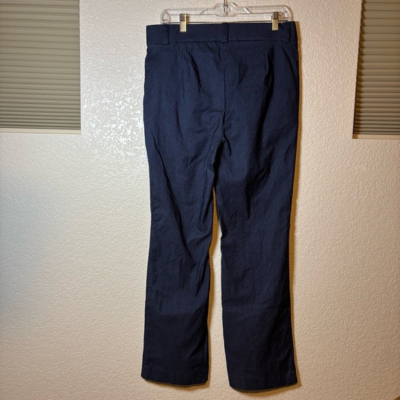 Rafaella navy blue linen-blend trouser pants. Women’s Size Large - Picture 2 of 4